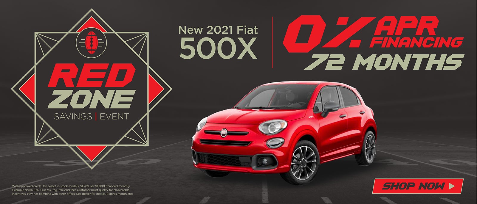 New 2021 Fiat 500X Red Zone Event